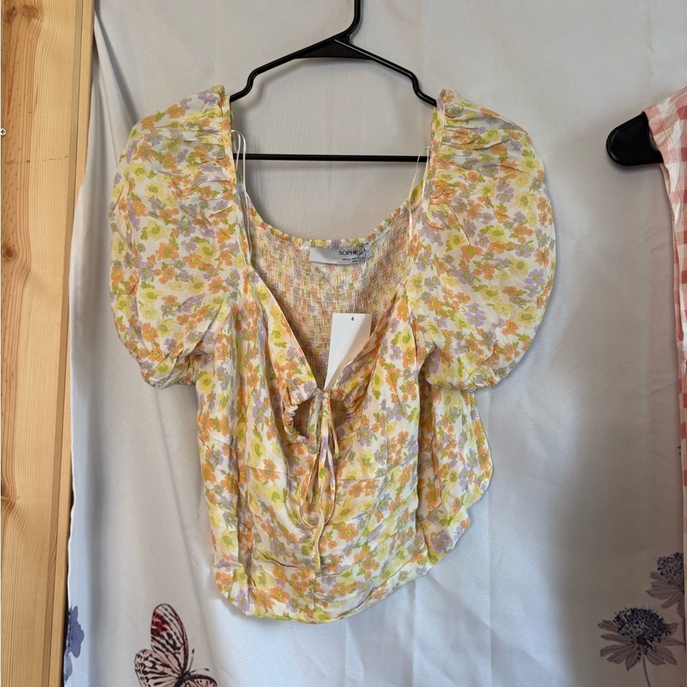 Sophie Rue Yellow and Orange Floral Blouse